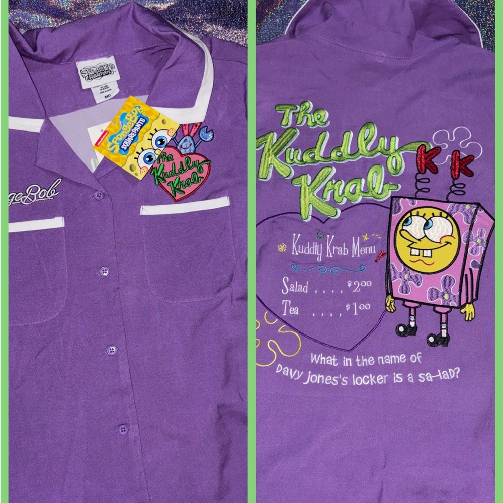 Exclusive SpongeBob Kuddly Krab Women’s Cropped Button Down